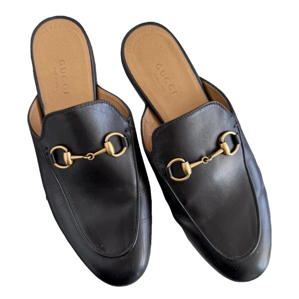 Gucci Women's Black Princetown Horsebit Mule